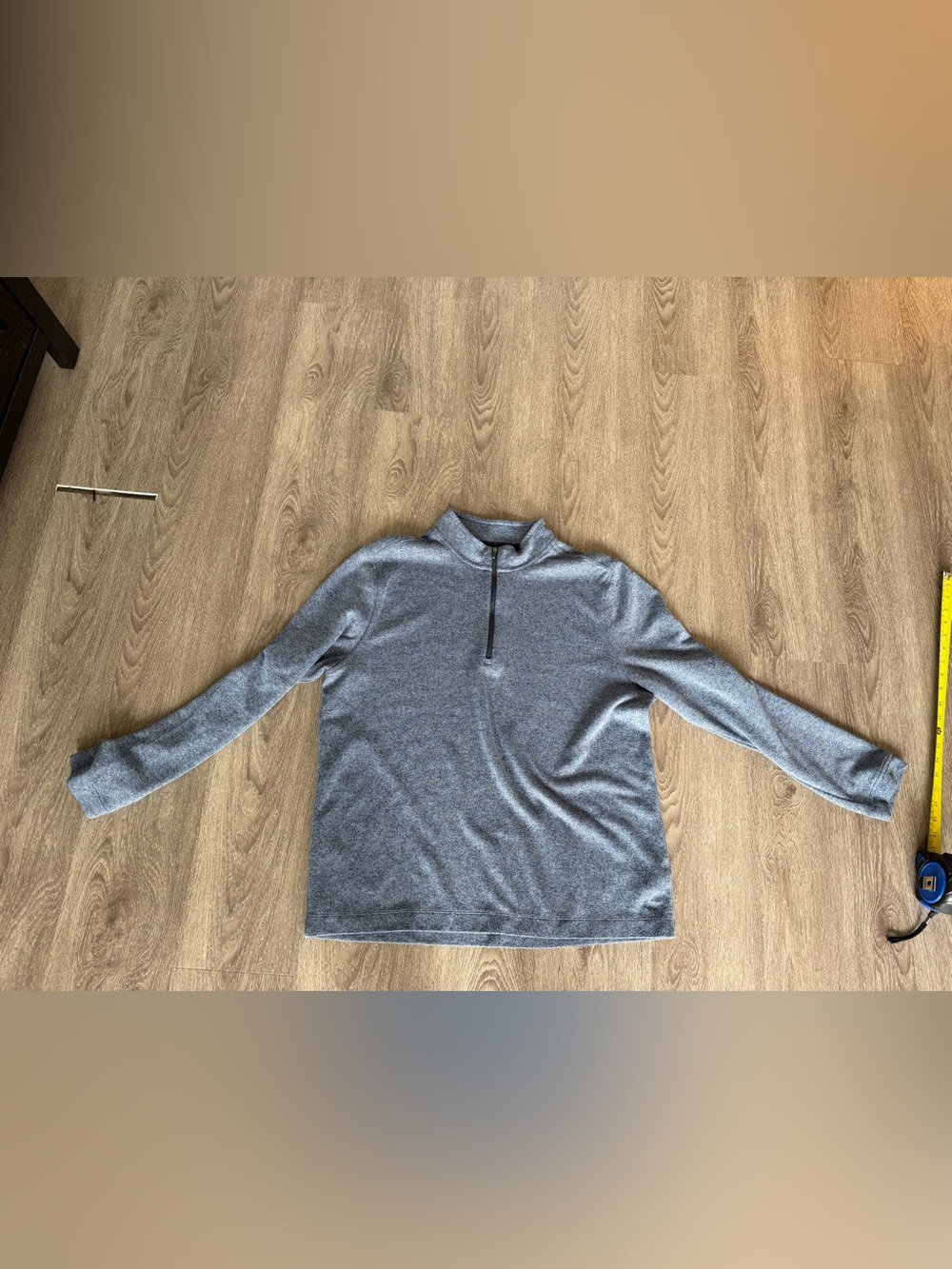 Rhone Sweater Men Size XL Gray Commuter 1/4 Zip Performance Golf Long Sleeve